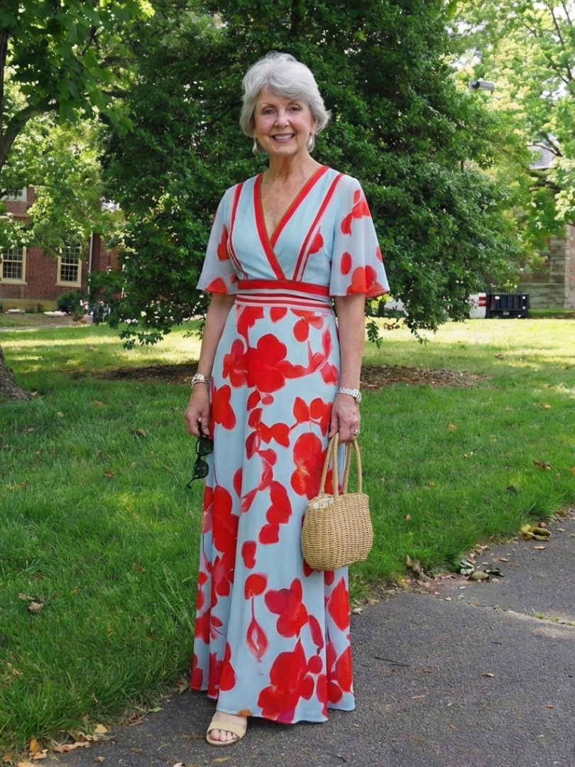 Lina – Elegantes Kurzarmkleid mit Blumenmuster für Damen - Image 6
