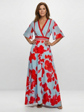 Lina – Elegantes Kurzarmkleid mit Blumenmuster für Damen - Image 1