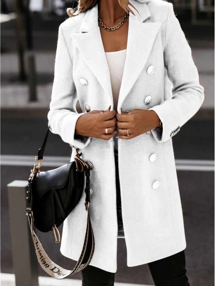 Double-breasted women's jacket with a fitted silhouette and elegant buttons - J&B; - 4 - Elvaroza.com