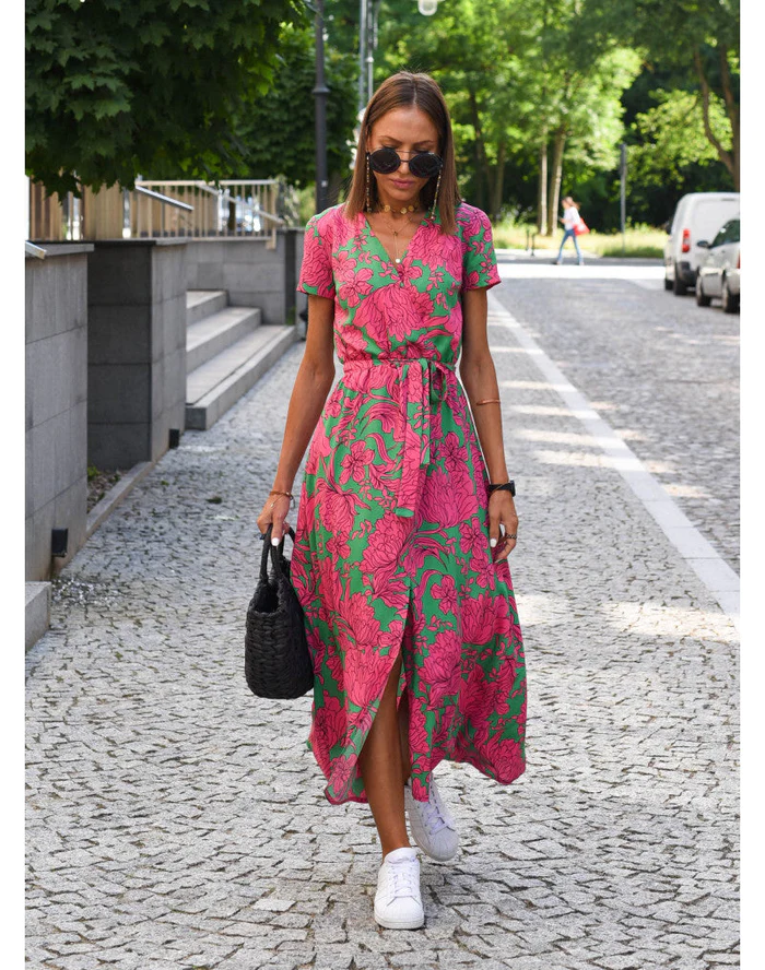 Olivia – Women Floral Print Maxi Dress - Image 2