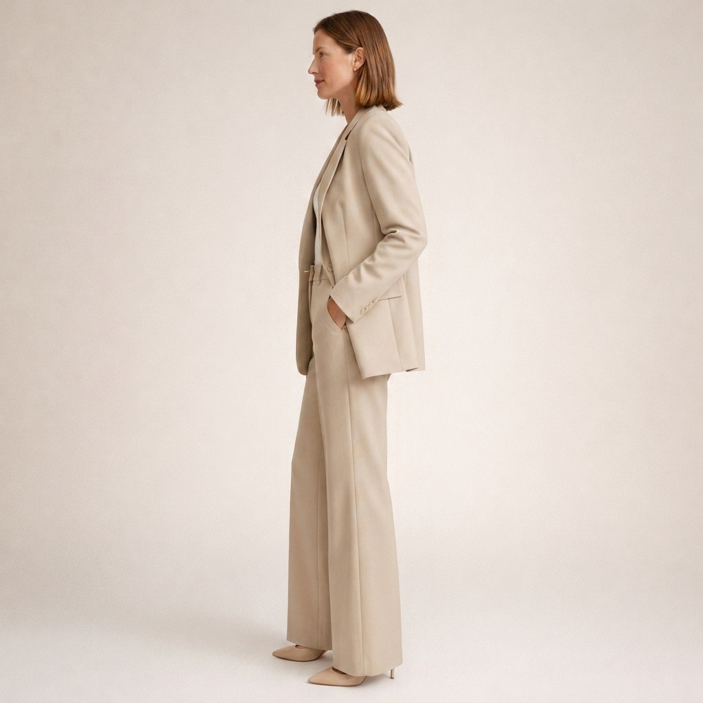 Two-piece set consisting of a fitted women's blazer and wide-leg pants - J&B; - 3 - Elvaroza.com