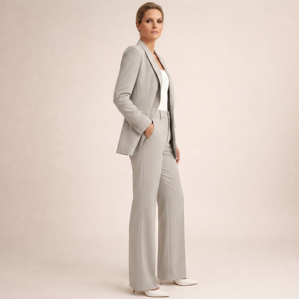 Two-piece set consisting of a fitted women's blazer and wide-leg pants - J&B; - 8 - Elvaroza.com