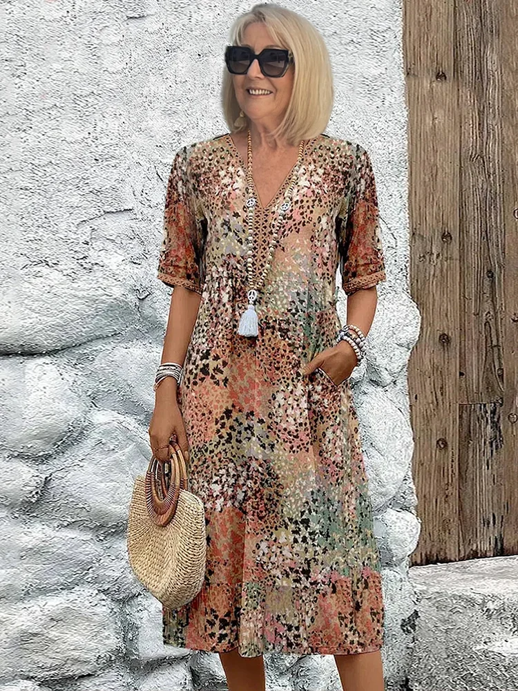 Erika – Vibrant Pattern Dress - Image 6
