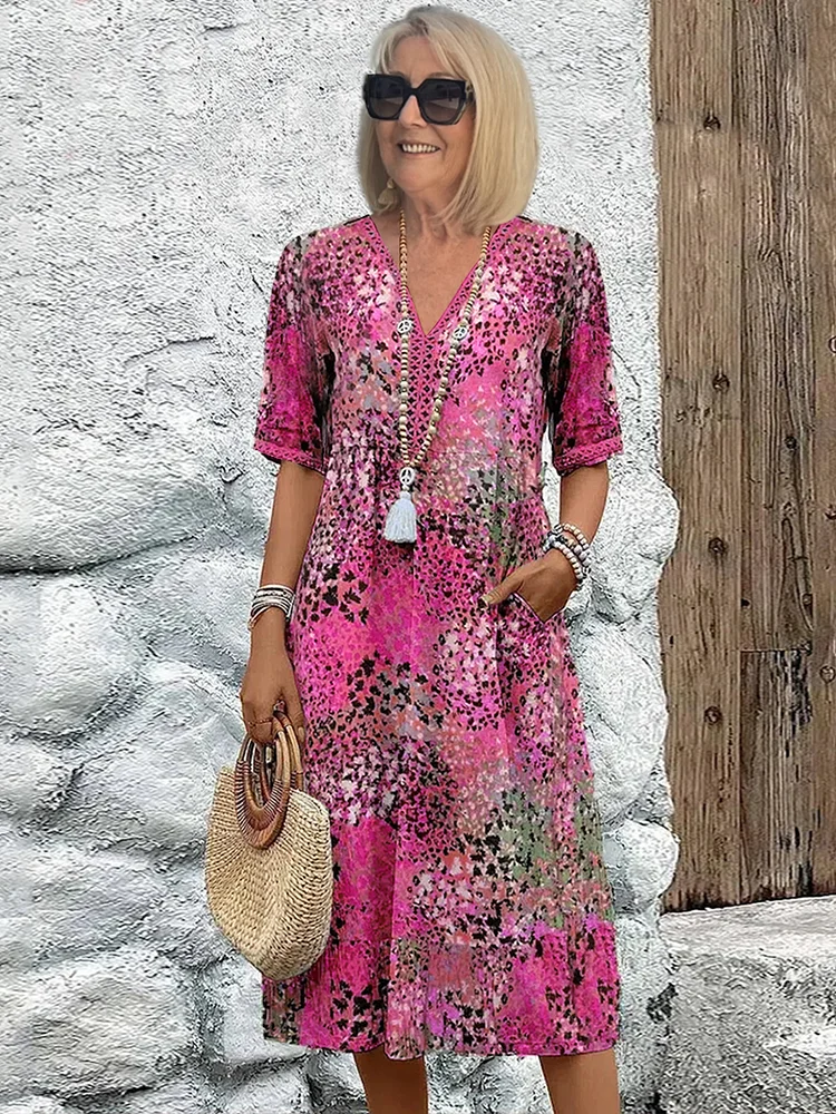 Erika – Vibrant Pattern Dress - Image 4
