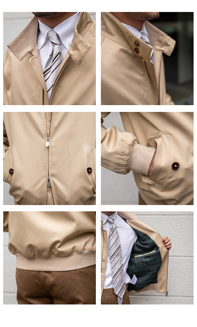 Classic men's bomber jacket with a stand-up collar - J&B; - 5 - Elvaroza.com