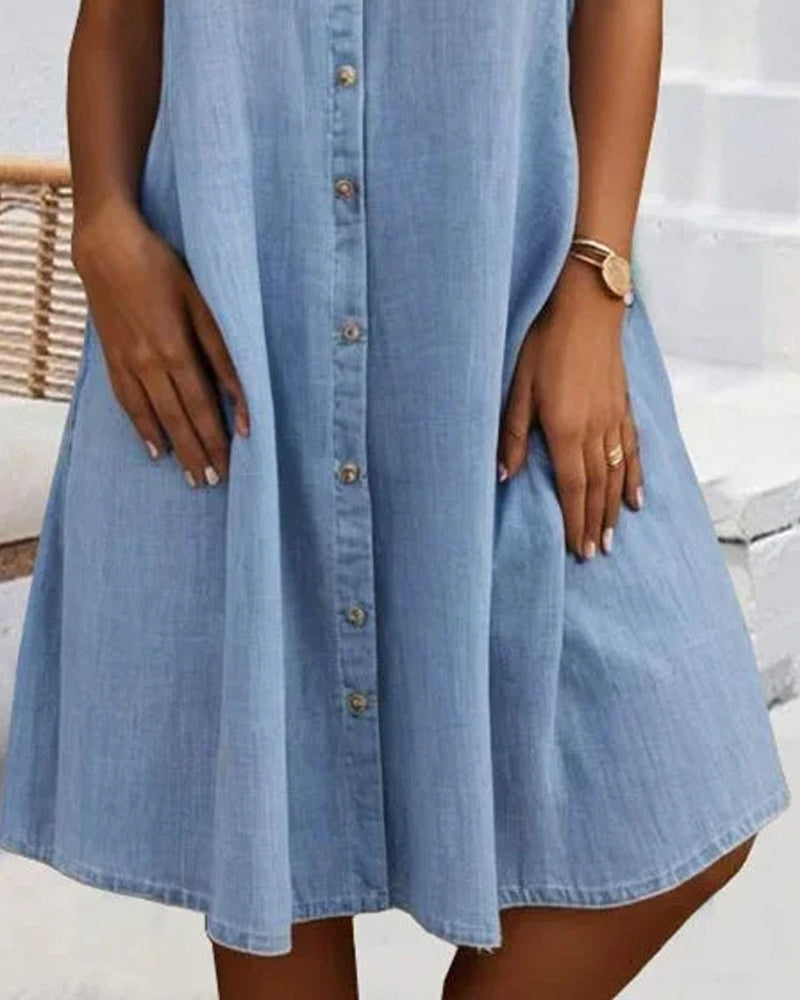 Nicole – Women Denim Button-Up Dress - Image 5