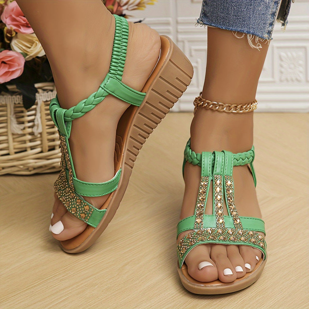 Lieselotte – Strap Wedge Summer Sandals - Image 7