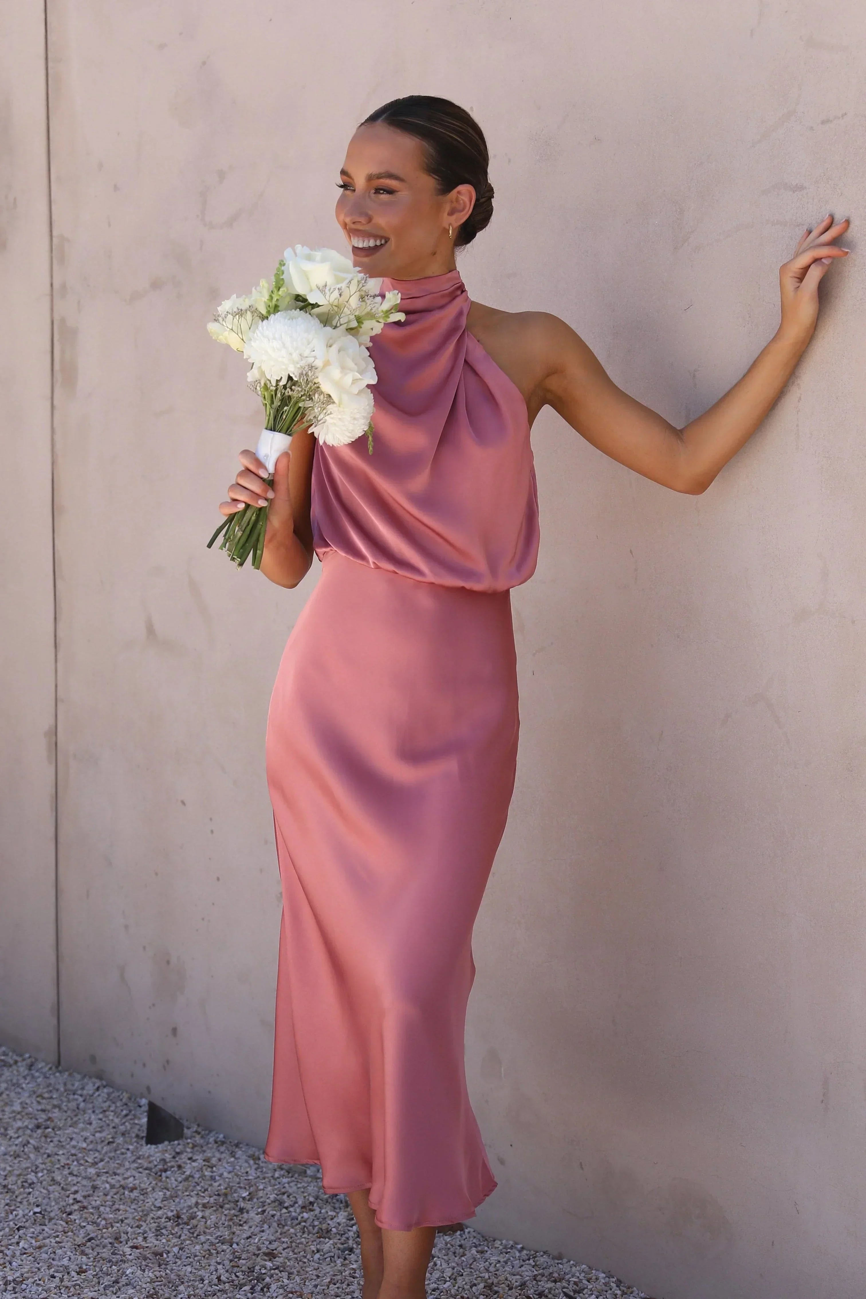 Lea – Flowing Skirt Wedding Guest Dress - Image 1