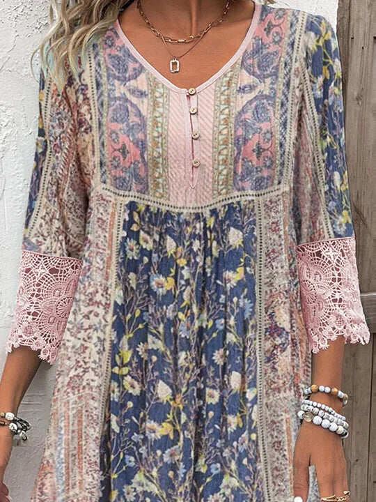 Charlotte – Women Floral Print Summer Dress - Image 2