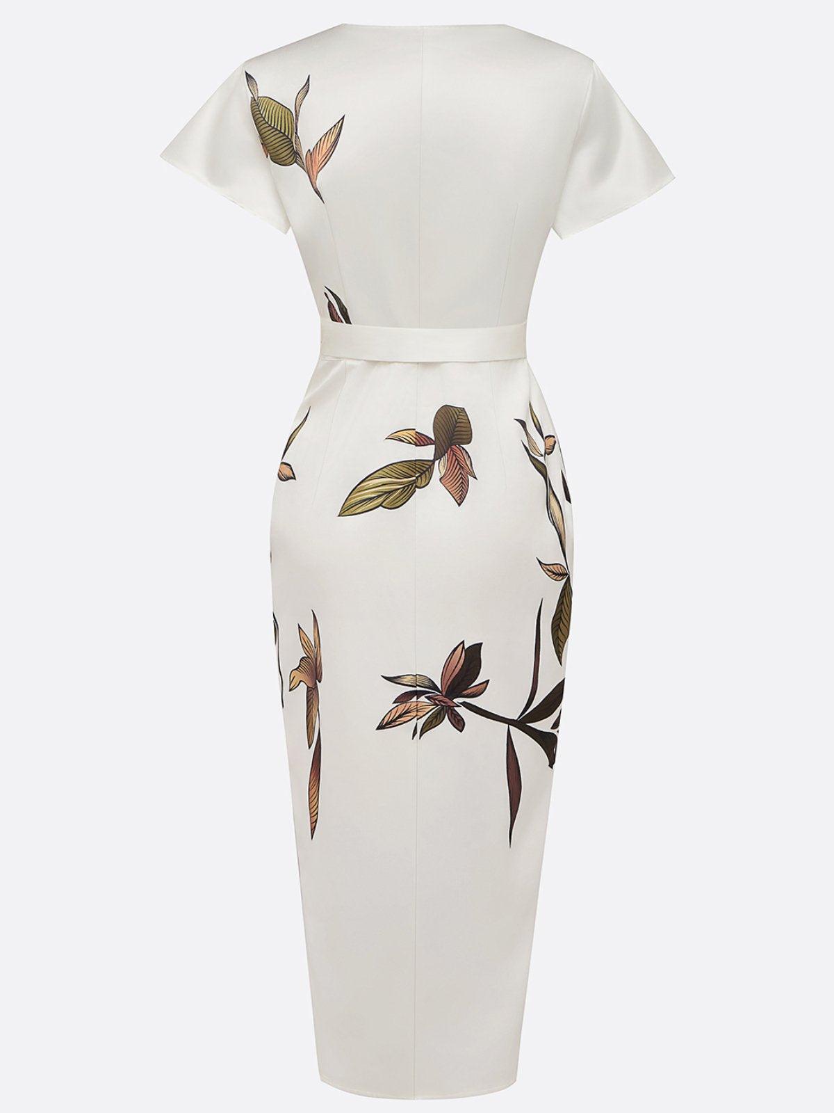 Karina – Women Floral Print Wrap Dress - Image 7
