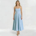 Aurora – Women Strapless Midi Dress - Image 1