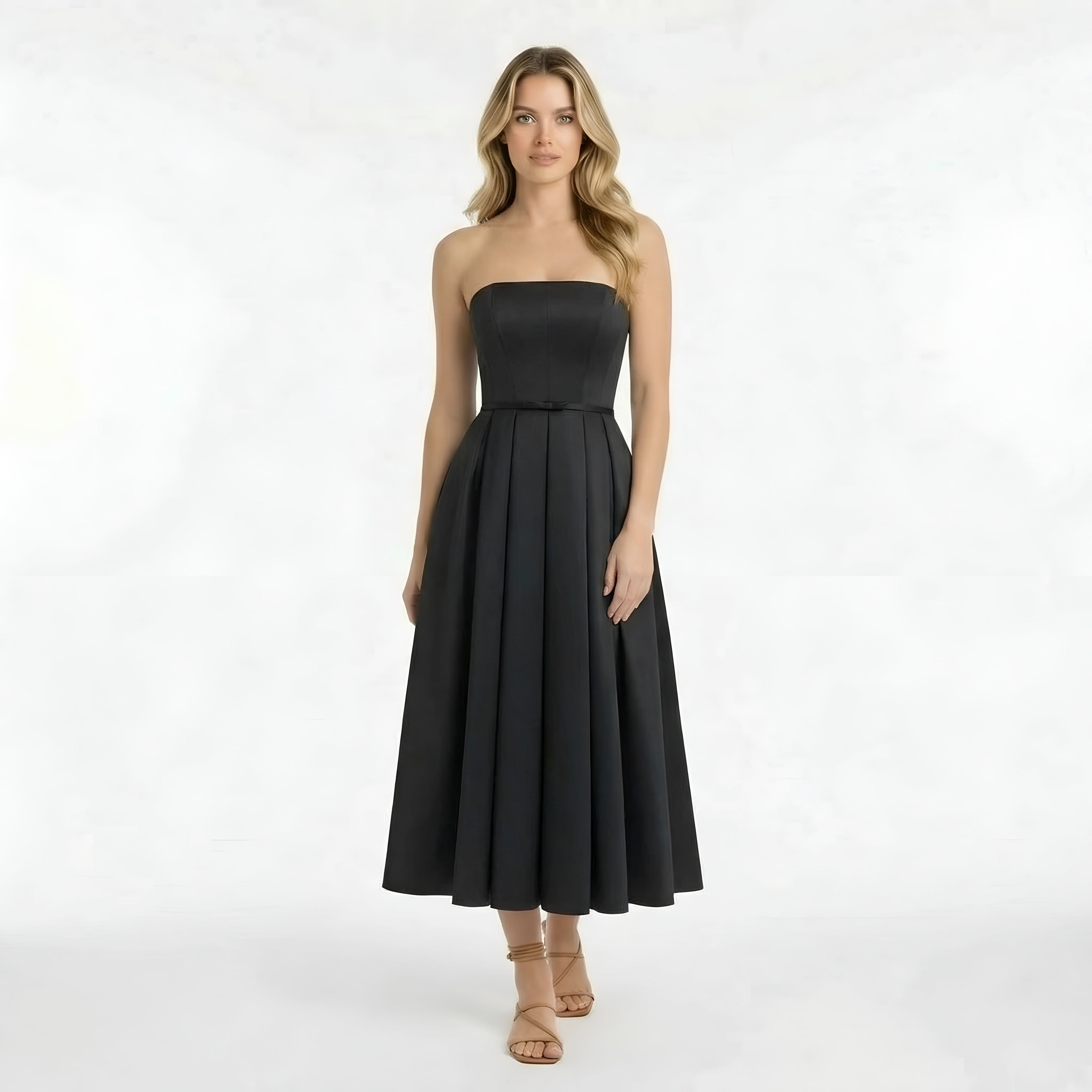 Aurora – Women Strapless Midi Dress - Image 5