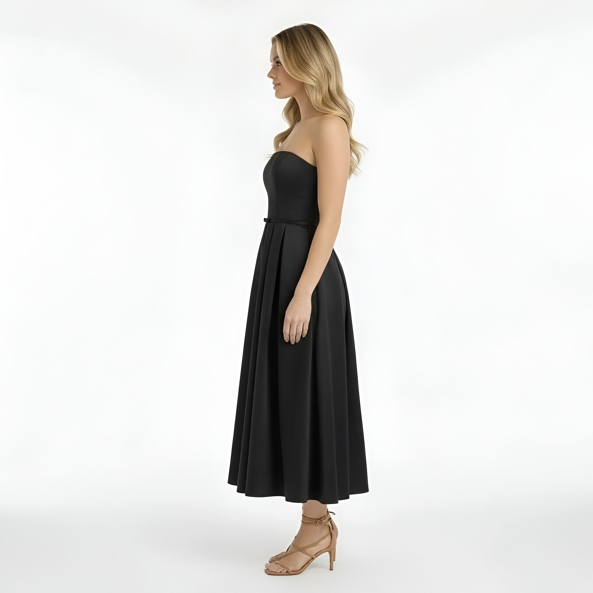 Aurora – Women Strapless Midi Dress - Image 6