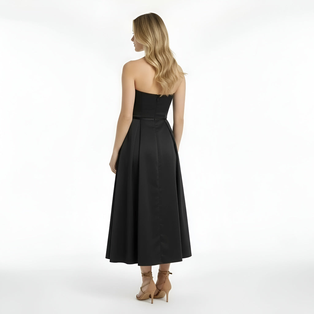 Aurora – Women Strapless Midi Dress - Image 7