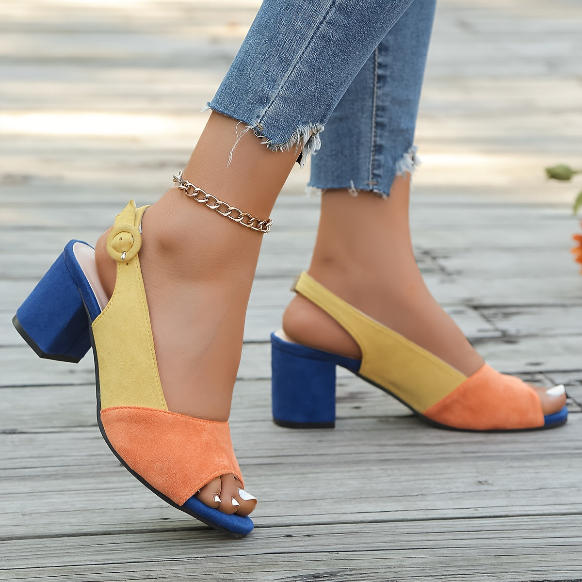 Lea – Women Slingback Block Heels - Image 2