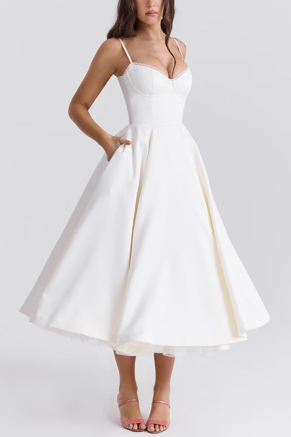 Marie – Strapless V-neck sleeveless Dress - Image 23