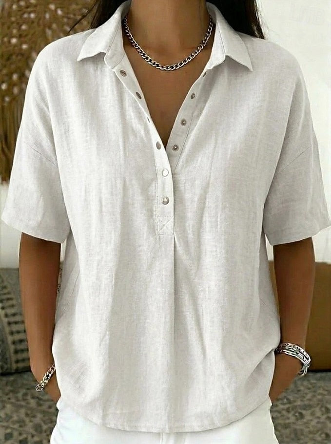 Thea – Button-Up Collar Blouse - Image 8