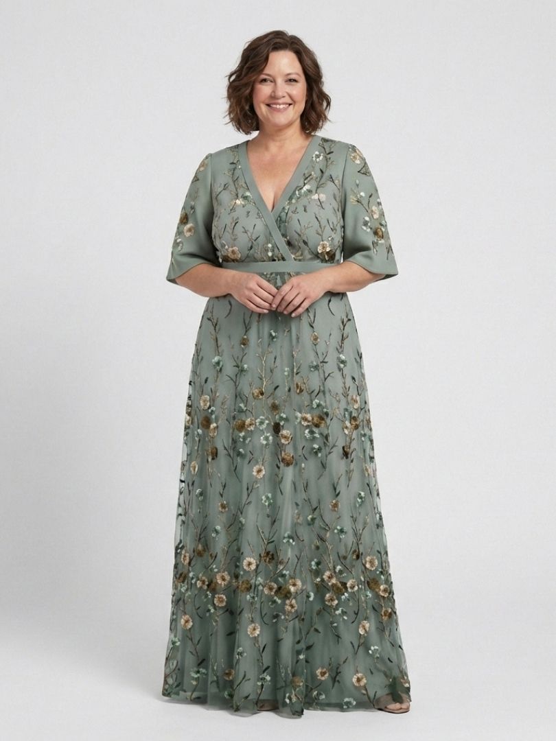 Isabella – Elegantes Blumenkleid mit V-Ausschnitt für Damen - Image 4