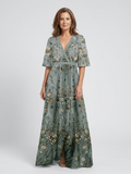 Isabella – Elegantes Blumenkleid mit V-Ausschnitt für Damen - Image 1