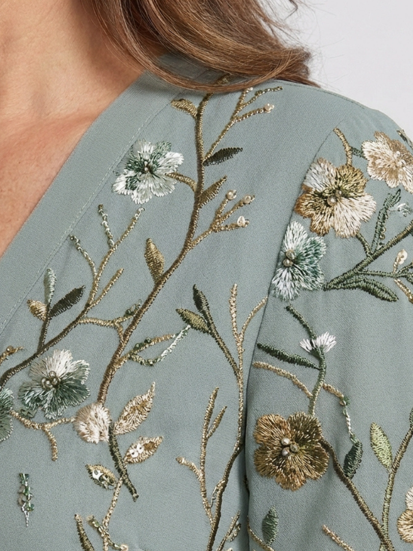 Isabella – Elegantes Blumenkleid mit V-Ausschnitt für Damen - Image 3