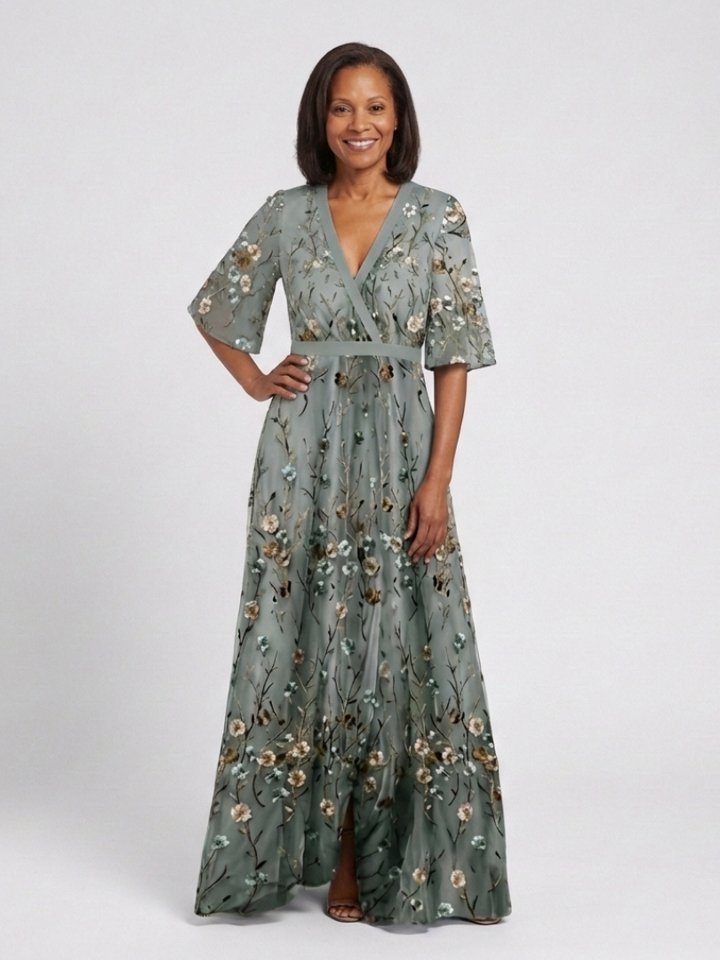 Isabella – Elegantes Blumenkleid mit V-Ausschnitt für Damen - Image 5