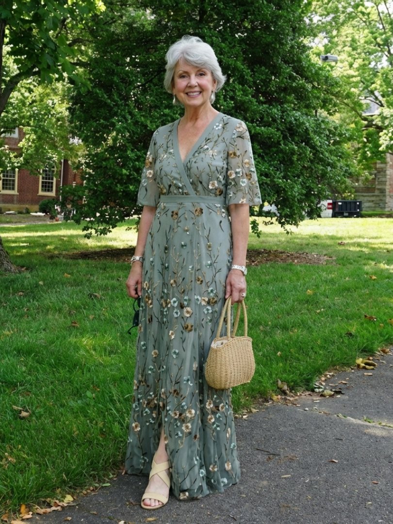 Isabella – Elegantes Blumenkleid mit V-Ausschnitt für Damen - Image 7