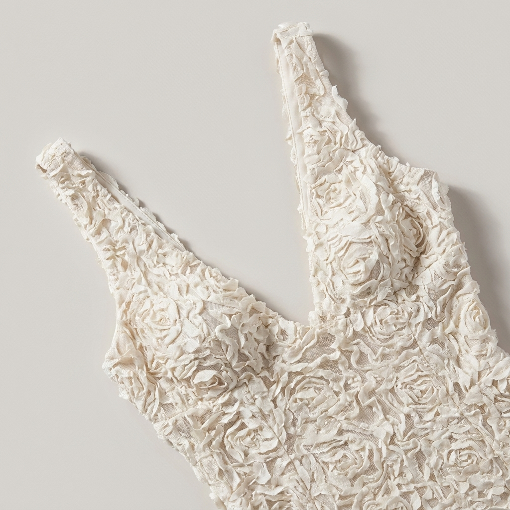 Stefanie – Wide Straps Ethereal Lace Dress - Image 2