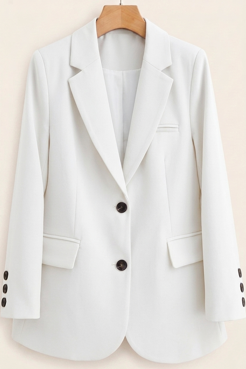 Women's Blazers with Two-Button Closure and Flap Pockets - J&B; - 4 - Elvaroza.com