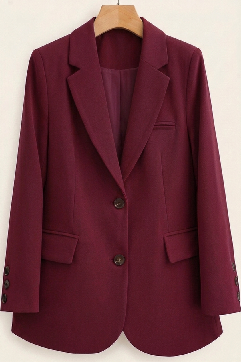 Women's Blazers with Two-Button Closure and Flap Pockets - J&B; - 3 - Elvaroza.com