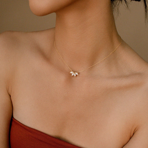 Anja – Elegant Minimalist Floral Necklace - Image 2