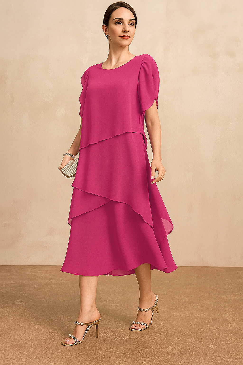 Luisa – Women Layered Chiffon Dress - Image 1