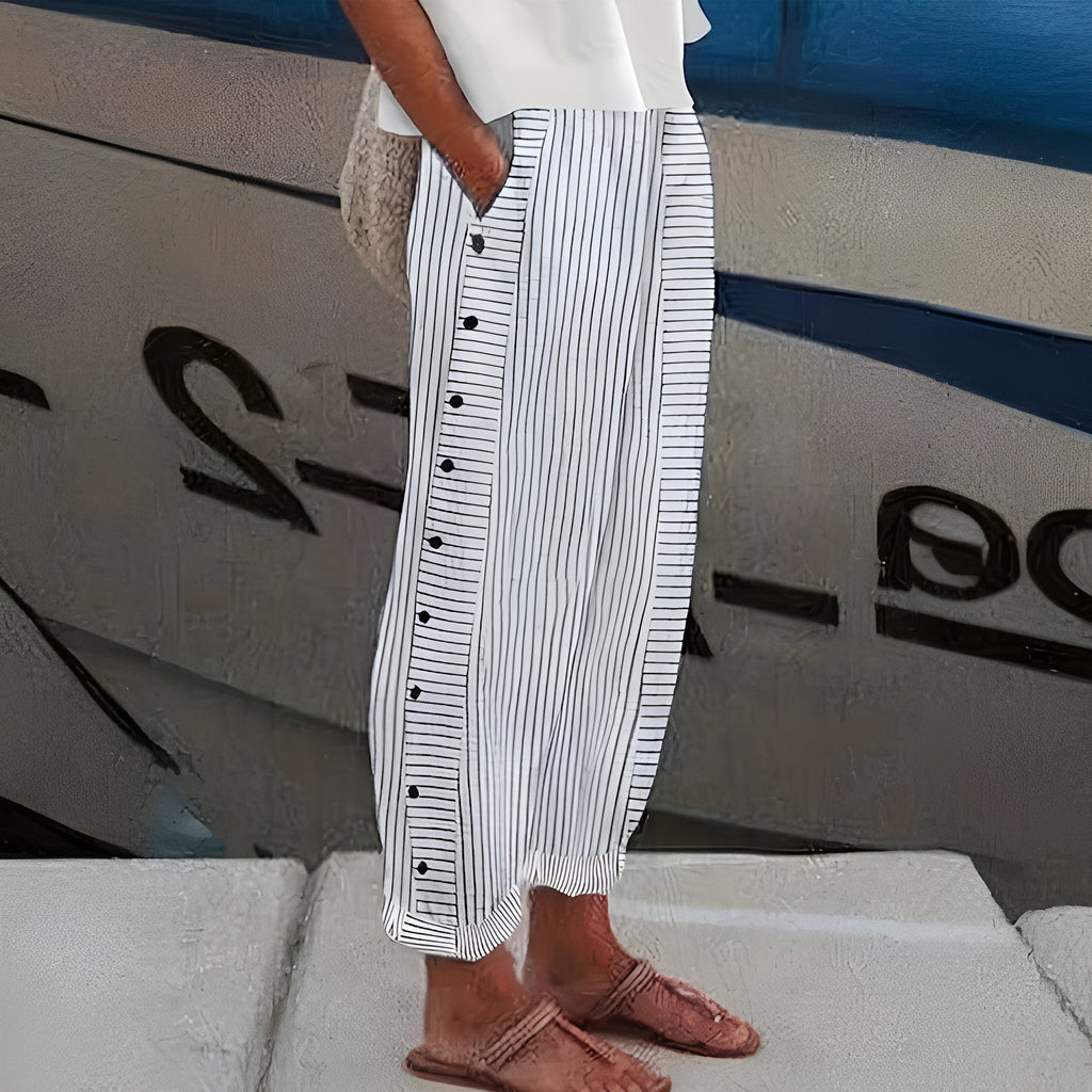 Sophia – Striped Lightweight Trousers - Image 12