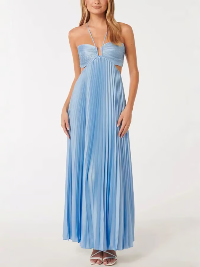 Mia – Pleated Sleeveless Dress - Image 3