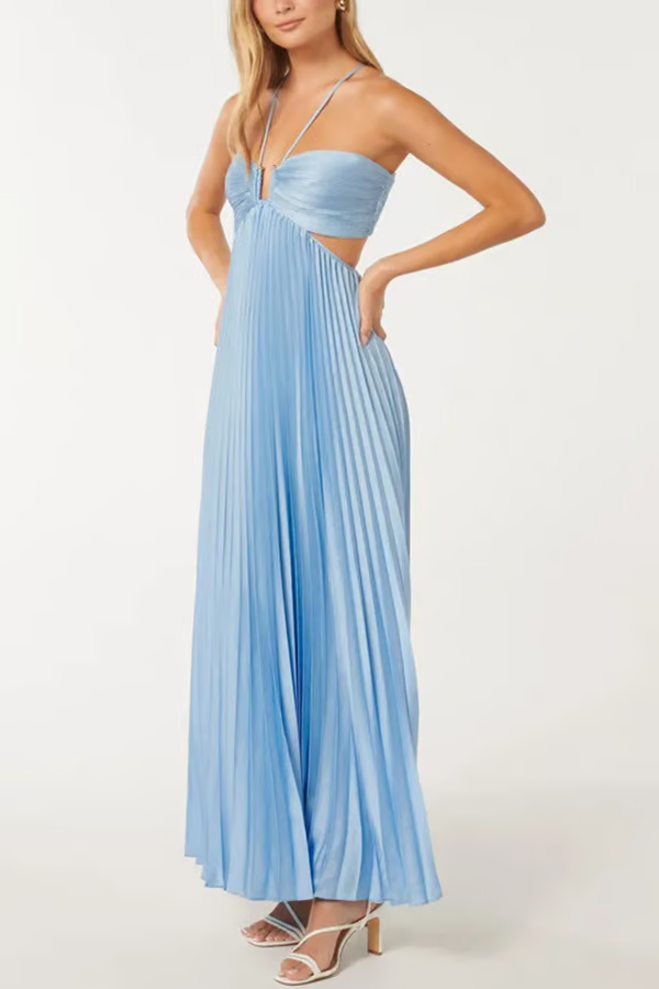 Mia – Pleated Sleeveless Dress - Image 4