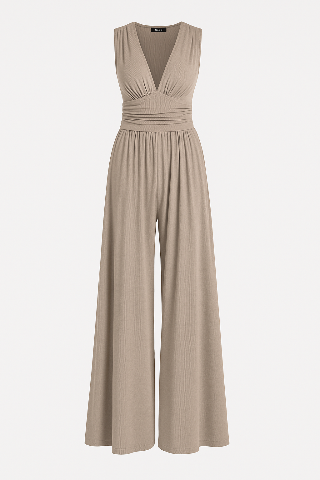 Marie – Women Stretch Comfort Wide-Leg Jumpsuit - Image 4