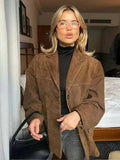 Oversized Jacket Women's with Structured Shoulders - Image 1