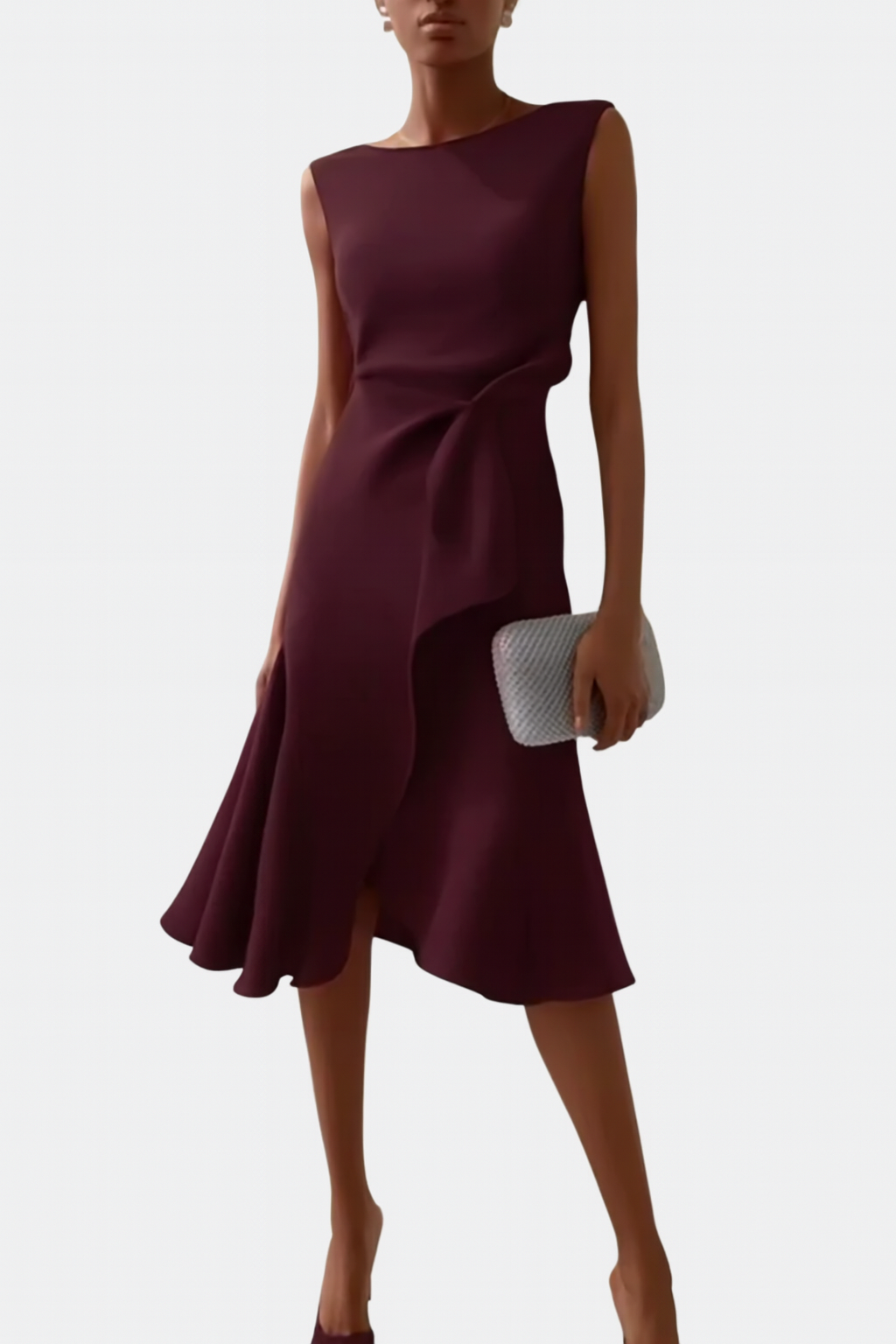 Maya – Women Elegant Wrap Midi Dress - Image 12