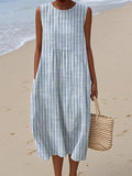 Andrea – Women Striped Summer Dress - Image 1