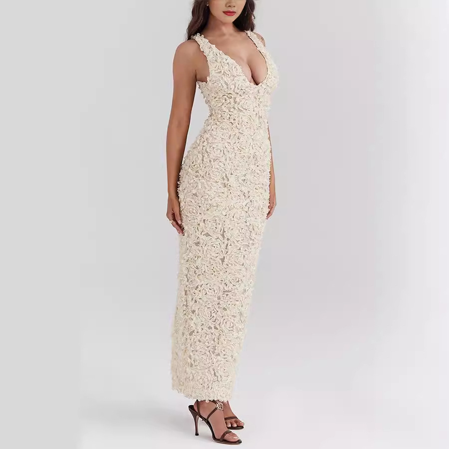 Stefanie – Wide Straps Ethereal Lace Dress - Image 7