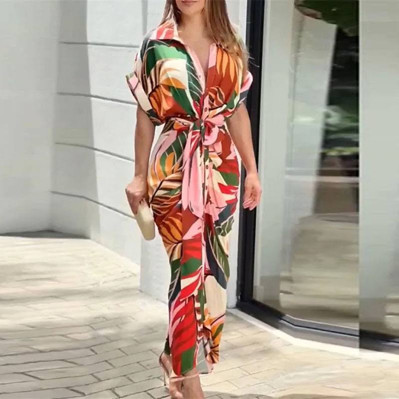 Elena – Women Elegant Button-Up Maxi Dress - Image 3