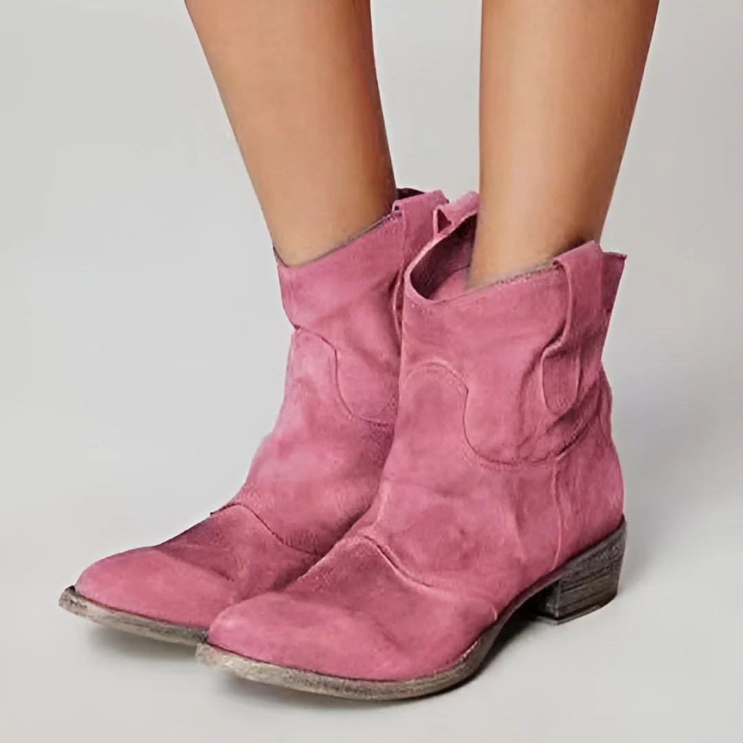 Women's Western Boots with Block Heels and Distressed Look | E&R - 8 - Elvaroza.com