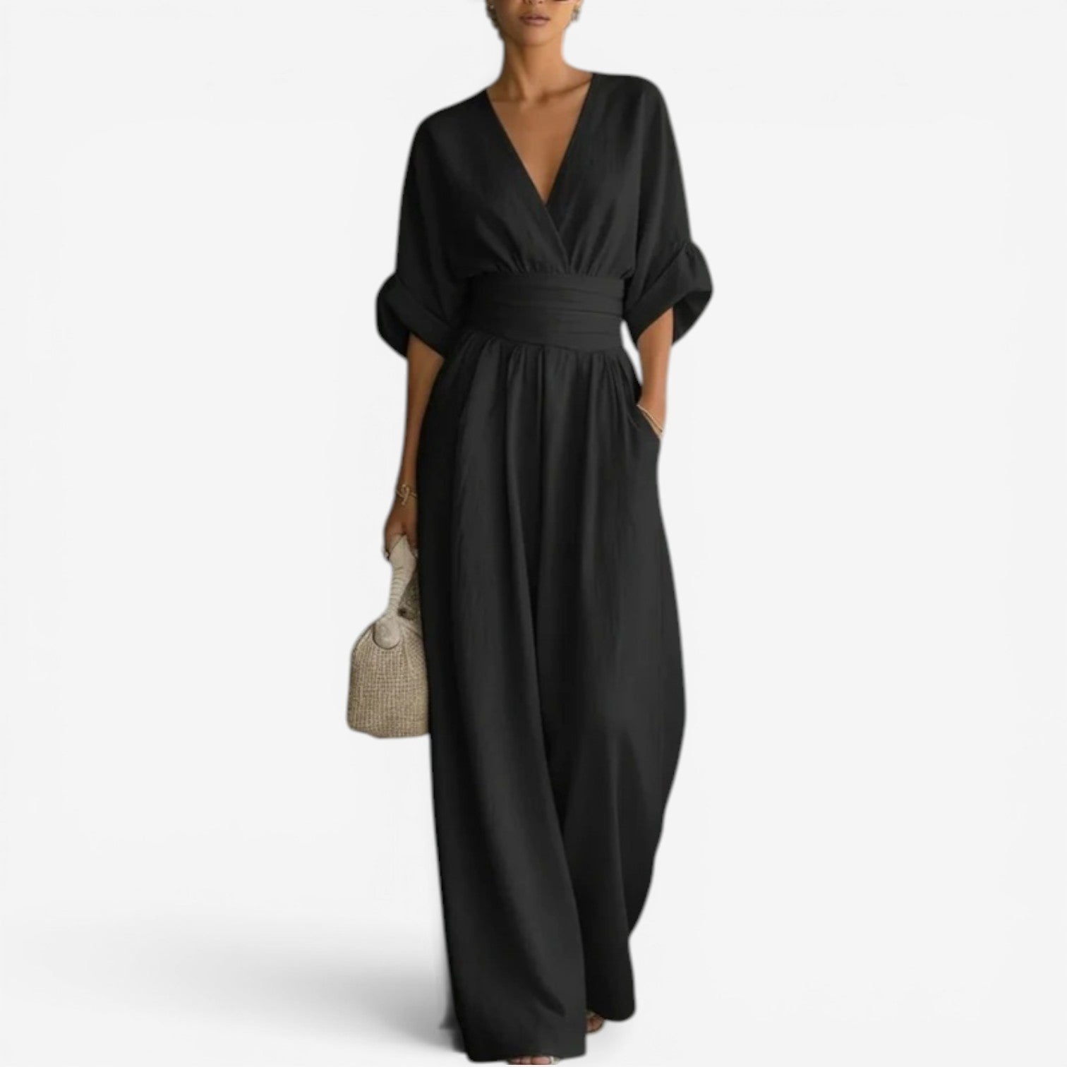 Emilia – Wide Sleeve V-Neck Jumpsuit - Image 5