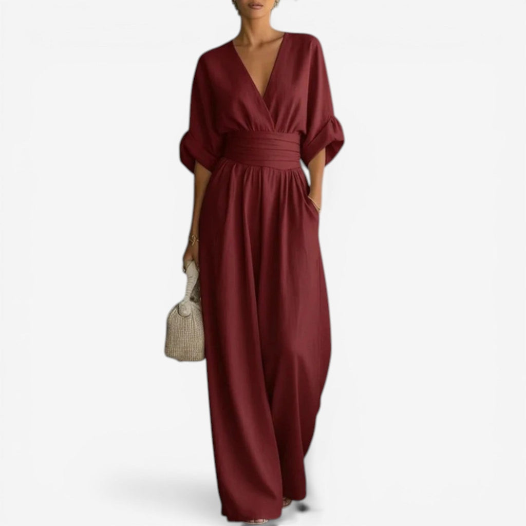 Emilia – Wide Sleeve V-Neck Jumpsuit - Image 4