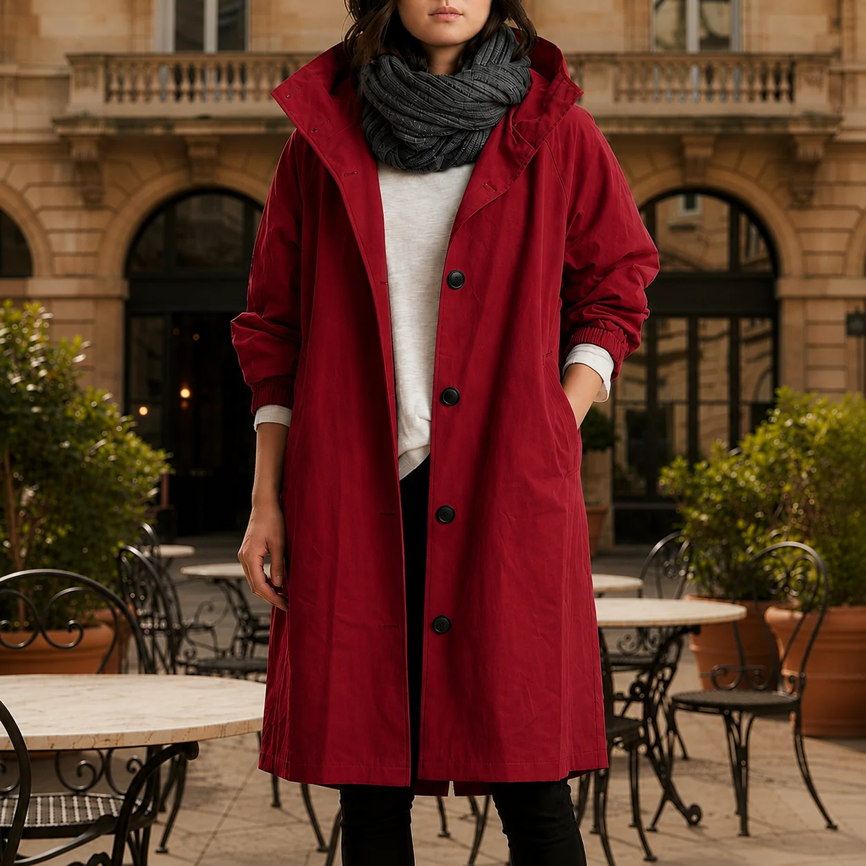 Women's Hooded Jacket with Longline Fit | E&R - 5 - Elvaroza.com