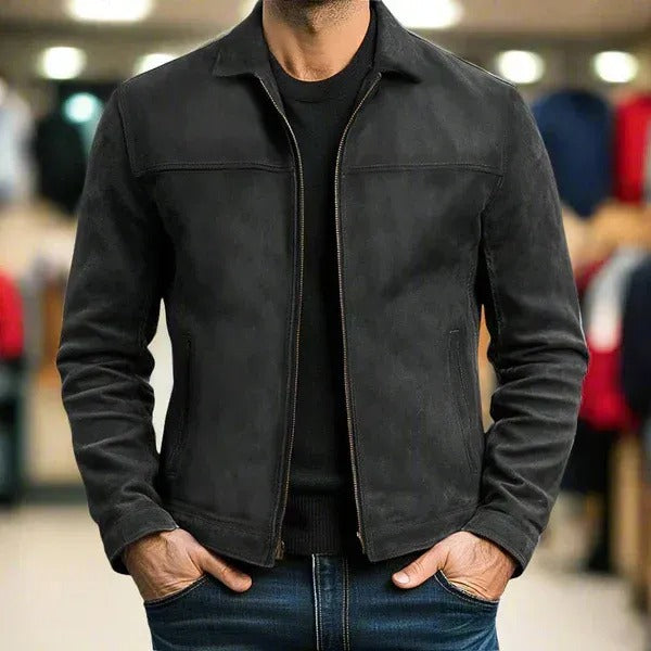 Men's jacket with a classic cut and elegant zipper | E&R