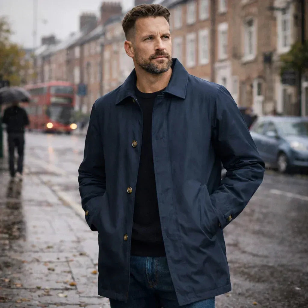 Men's Jacket, Classic Fit with Button Closure and Chest Pocket | E&R - 2 - Elvaroza.com