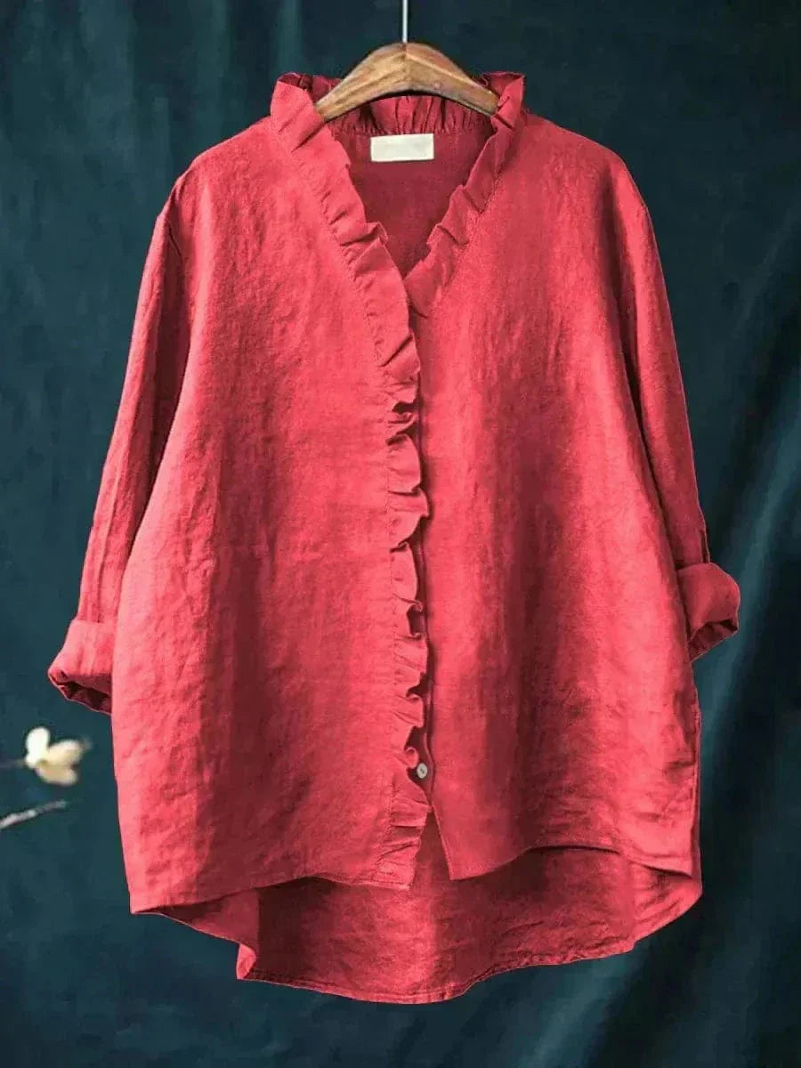 Chloe – Flowy Ruffled Blouse - Image 1