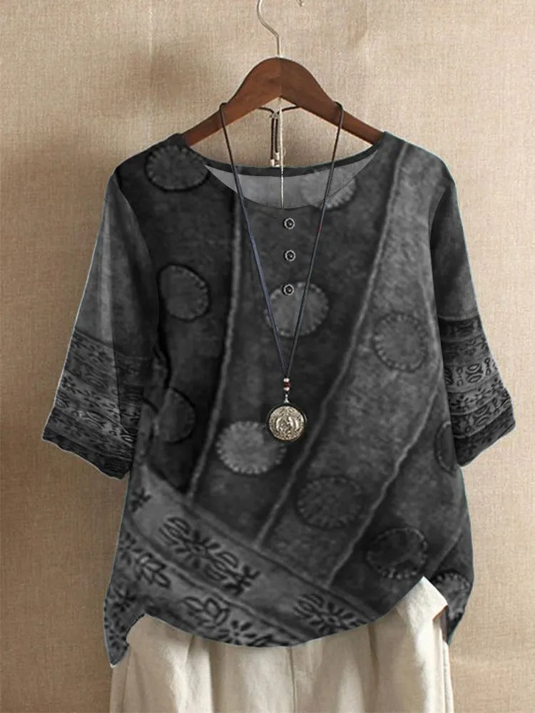 Renate – Artistic top Bohemian Blouse - Image 3