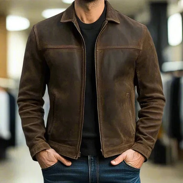 Men's jacket with a classic cut and elegant zipper | E&R