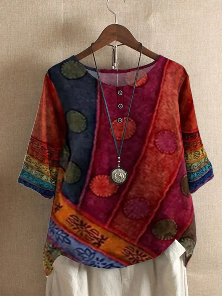 Renate – Artistic top Bohemian Blouse - Image 2